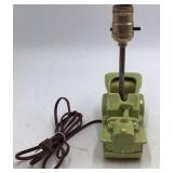 Vintage Ceramic Automobile Lamp Base – Green Glaze Roadster