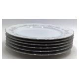 Vintage Arita China Dinner Plates and Saucers – Floral Sprig Pattern