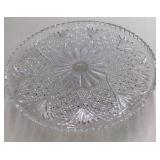 Vintage Crystal Cake Stand – Starburst and Hobstar Pattern