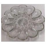 Vintage Clear Glass Deviled Egg Dish