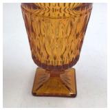 Vintage Amber Glass Lidded Urn