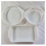 Vintage Fire King Milk Glass Bakeware – Golden Wheat Pattern