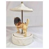 Vintage Quon-Quon Music Box Dancer – Lion Carousel Figurine