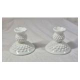Vintage Fenton Hobnail Milk Glass Vases and Bowls