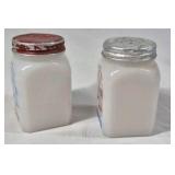 Vintage Sailboat Salt and Pepper Shakers – Milk Glass