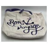 Vintage Canvas Tote Bag – Bon Voyage with Anchor Design