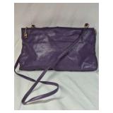 Vintage Leather Shoulder Bag – Pleated Design with Braided Accents