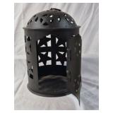 Vintage Metal Lantern – Star Cutout Design with Candle Holders