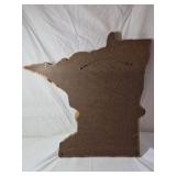 Minnesota State Shaped Wall Art – Reclaimed Wood