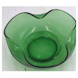 Vintage Green Depression Glass Bowl