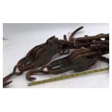 Vintage Block and Tackle Pulleys with Rope