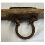 Vintage Wooden Double Tree with Iron Hardware