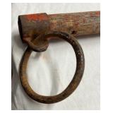 Vintage Wooden Single Tree with Iron Hardware