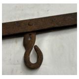 Vintage Iron Log Chain Hook Bar