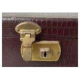 Vintage Crocodile Embossed Jewelry Box