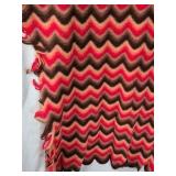 Chevron Pattern Wool Throw Blanket