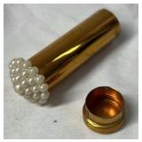 Ceramic Lipstick Holder with Floral Design