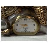 Elgin Leopard Figural Desk Clock