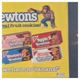 Framed Nabisco Newtons Advertisement Print – Fruit Flavors with Monkey Mascot