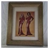 Framed Print – Twin Figures in Red Sequined Gowns