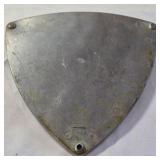 Vintage Triangular Metal Trivet – Concentric Circles Signed "Vera" Made in Taiwan