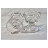 Vintage Glass Candlestick Holders