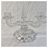 Vintage Crystal Candelabra Pair – Three-Arm with Twisted Branches
