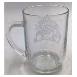 Vintage Camel Cigarettes Etched Glass Mug