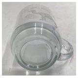 Vintage Camel Cigarettes Etched Glass Mug
