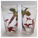 Vintage Wild Game Bird Highball Glasses 1950s