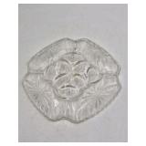 Vintage Glass Relish Dish – Starburst Pattern