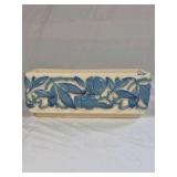Vintage Brayton Laguna Planter – Blue Fruit and Leaf Relief