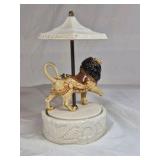 Vintage Quon-Quon Music Box Dancer – Lion Carousel Figurine