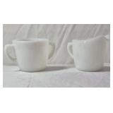 Vintage Fire-King Ware Milk Glass Dishes – Pink Floral Pattern