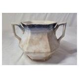 Vintage Porcelain Creamer – Blue Rim with Gold Accents Erling Krage Norway