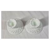 Vintage Fenton Hobnail Milk Glass Vases and Bowls