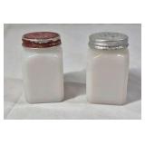 Vintage Sailboat Salt and Pepper Shakers – Milk Glass