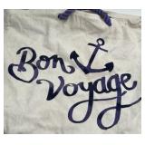 Vintage Canvas Tote Bag – Bon Voyage with Anchor Design