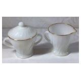 Vintage Anchor Hocking Fire-King Milk Glass Dinnerware Set