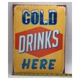 Canvas Sign – Cold Drinks Here