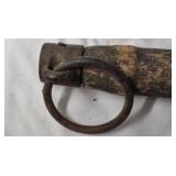 Vintage Wooden Spreader Bar with Iron Rings