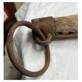 Vintage Wooden Double Tree with Iron Hardware