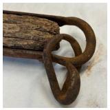Vintage Wooden Neck Yoke with Iron Hardware