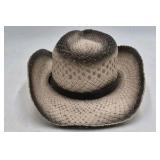 Straw Cowboy Hat with Ombre Band