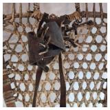 Vintage Wooden Snowshoes – Teardrop Shape with Leather Bindings