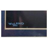 1993 Signed Dolphin Print – Underwater Orca in Blue Depths