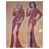 Framed Print – Twin Figures in Red Sequined Gowns