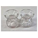 Vintage Glass Candlestick Holders