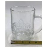 Vintage Camel Cigarettes Etched Glass Mug