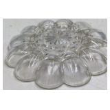 Vintage Clear Glass Deviled Egg Dish